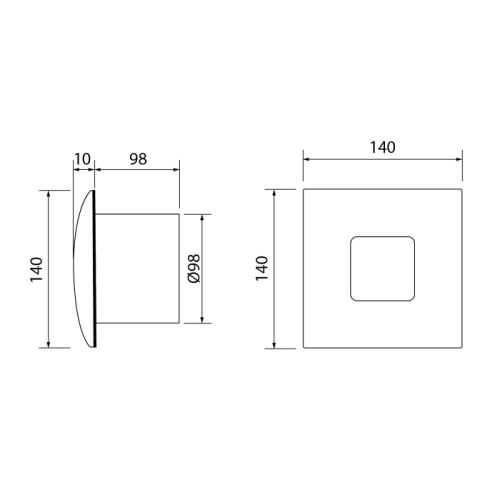 Cata SILENTIS 10 wentylator łazienkowy osiowy 15W 100mm biały 01070000