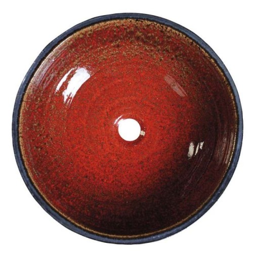 Sapho ATTILA umywalka ceramiczna średnica 425 cm pomidorowo/naftowa DK007