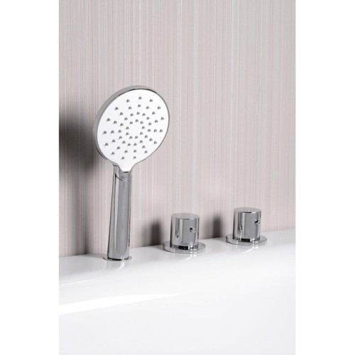 Sapho Słuchawka prysznicowa 1 funkcja średnica 110mm ABS/chrom połysk/biały 1204-28