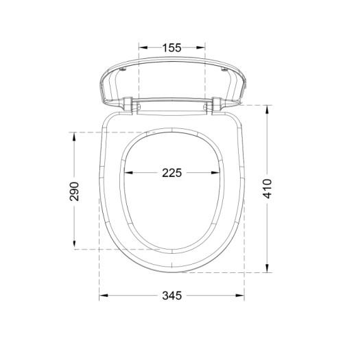 Aqualine RIGA deska WC zawiasy ABS górne mocowanie RG901