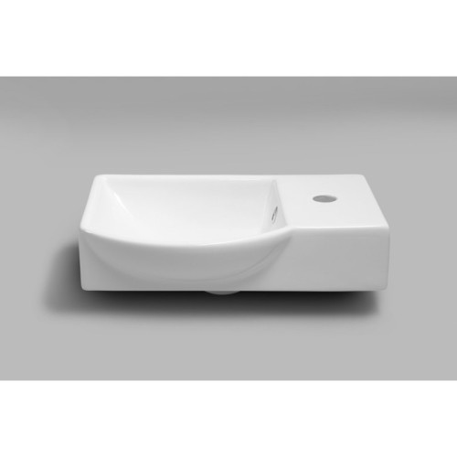 Sapho LITOS umywalka ceramiczna prawa 45x32 cm biała 4079