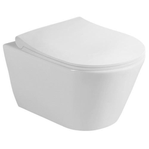 Sapho AVVA deska WC slim Soft Close biała/chrom 100787