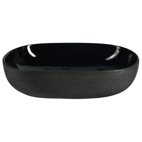 Sapho PRIORI umywalka ceramiczna nablatowa58x40 cm czarna PI031