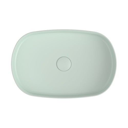 Isvea INFINITY OVAL umywalka ceramiczna nablatowa 55x36 cm Mint 10NF65055-2T