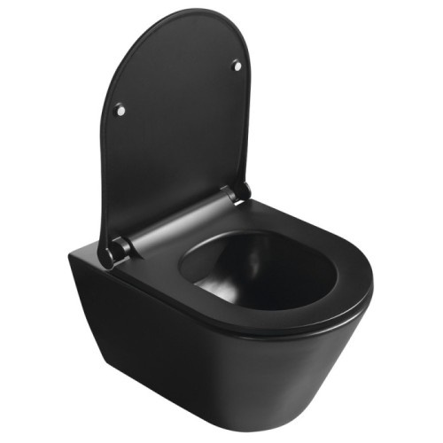 Sapho AVVA deska WC slim Soft Close czarny mat 100787-110