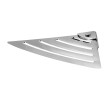 Gedy ES80 Półka narożna do kabiny prysznicowej 178x178mm ABS/stal nierdzewna polerowana