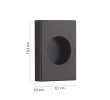 Gedy 233014 Zasobnik na torebki papierowe 134x26x90 mm czarny mat
