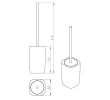 Gedy YL3307 YLENIA szczotka wc do postawienia zielony