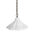 Sapho MC111C LAMPEDUSA lampa wisząca E27 60W 230V IP21 klosz ceramiczny 30cm mosiężny łańcuch