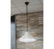 Sapho MC111C LAMPEDUSA lampa wisząca E27 60W 230V IP21 klosz ceramiczny 30cm mosiężny łańcuch