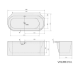 Polysan 34611MAR ASTRA AR MONOLITH wanna narożna 160x75x60cm biały