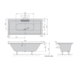 Polysan 73836.101 CASCATA wanna prostokątna 185x85x45cm kaskada biała
