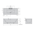 Polysan 73836ML.102 CASCATA L MONOLITH wanna prostokątna 180x80x60 kaskada czarna