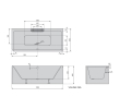 Polysan 73836MR.102 CASCATA R MONOLITH wanna prostokątna 180x80x60cm kaskada czarna