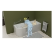Polysan 75561 PORTAS R asymetryczna wanna z drzwiami 180x75x60cm biały