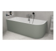 Polysan 72099M.44 VIVA L MONOLITH wanna przyścienna 180x75x60cm biały/verde