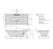 Polysan 73836.100.6010 CASCATA wanna z hydromasażem 185x85x45cm kaskada ze stali nierdz. Highline Hydro-Air chrom