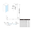 Polysan ES1414-01 Esca Chrome kabina przysznicowa Walk-In szkło mat dymione 1400 mm
