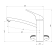 Sapho MJ125B Lison bateria zlewozmywakowa czarny mat