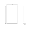 Aqualine 22491S Lustro z półką 40x65cm CU free czarny mat