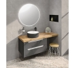 Sapho WA080-3025 WAVE szafka umywalkowa 797x45x478cm biała/dąb cuneo