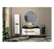 Sapho WA093-3025 WAVE szafka umywalkowa 897x45x478cm prawa biała/dąb cuneo