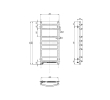 Aqualine SU140 SUPE elektryczna suszarka na ręczniki 360x800mm 107W biały