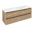 Sapho EZ141-2222 EZARA szafka pod umywalkę 140x55x46cm dąb alabama
