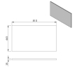 Sapho CR081-2525 Blat DTDL 81x18x465cm dąb cuneo