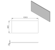 Sapho CR101-2525 Blat DTDL 101x18x465cm dąb cuneo