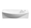 Sapho AR458 CARLON umywalka ceramiczna 45x23cm otwór na baterię po prawej stronie biały
