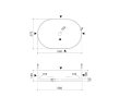 Sapho 2401-51 Blok kamienna umywalka nablatowa 55x37cm czarny Marquin mat
