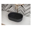 Sapho 2401-51 Blok kamienna umywalka nablatowa 55x37cm czarny Marquin mat