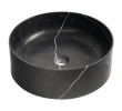 Sapho 2401-52 Blok kamienna umywalka nablatowa średnica 40cm czarny mat Marquin