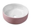 Sapho AR041 ARDEA ceramiczna umywalka nablatowa średnica 41cm różowa