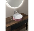 Sapho AR041 ARDEA ceramiczna umywalka nablatowa średnica 41cm różowa