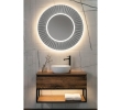 Sapho PD952 PRIDE STRIP okrągłe lustro z oświetleniem LED w ramie średnica 90cm srebro