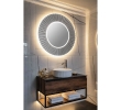 Sapho PD952 PRIDE STRIP okrągłe lustro z oświetleniem LED w ramie średnica 90cm srebro