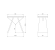 Sapho AS410 ASTYLE taboret 40x41x25cm lite drewno dąb naturalny