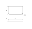 Sapho LT113-0101 ZORBA blat Rockstone 41x225cm biały mat