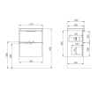 Aqualine DN254 DENEB szafka umywalkowa 505x55x345cm biały mat