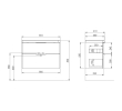 Aqualine DN284 DENEB szafka umywalkowa 805x55x394cm biały mat