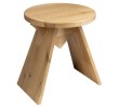 Sapho AS420 ASTYLE okrągły taboret średnica 36x41cm lite drewno dąb naturalny