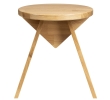 Sapho AS420 ASTYLE okrągły taboret średnica 36x41cm lite drewno dąb naturalny