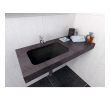 Sapho 50135B JAPURA umywałka wpuszczana kompozitowa 55x36cm czarny mat