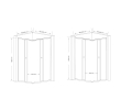Aqualine HLF809Y AGGA prostokątna kabina prysznicowa 900x800mm szkło czyste