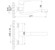 Bruckner 612.015.11 BARON ECO 38 l/min bateria ścienna rozstaw 150mm chrom