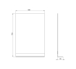 Aqualine 22492S Lustro z półką 50x75cm CU free czarny mat