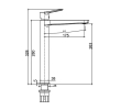 Aqualine FY006 FLERY bateria umywalkowa wysoka chrom