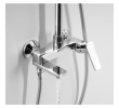 Aqualine FY690 FLERY kolumna prysznicowa z baterią dźwigniową obrotowym ramieniem chrom
